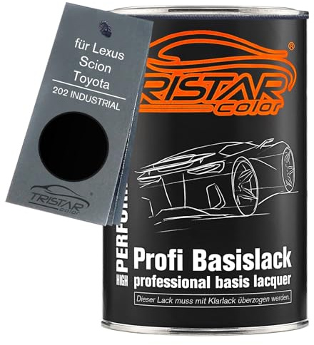 TRISTARcolor Autolack Dose für Toyota/Lexus 202 INDUSTRIAL Black 1,0L | für Toyota / Lexus / Scion, Basislack, Literware, spritzfertig