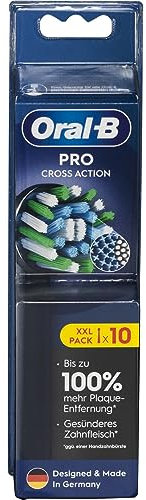 Oral-B Cross Action Aufsteckbürsten für elektrische Zahnbürste 10 Stk. schwarz