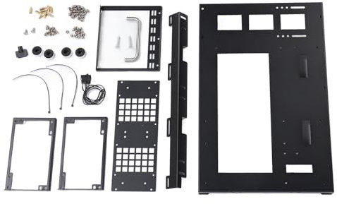 Estante de la Caja de la Placa Base del Ordenador de Bricolaje, Potente Caja de PC para Juegos ATX M ATX ITX con Placa de Acero de Refrigeración con Asa