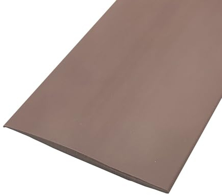 Braun, Flache Laminat-zu-Fliesen-Schwelle, PVC-Übergangsprofil, selbstklebende Vinyl-Kantenleiste für Bodenfugen, Teppich-zu-Boden-Naht-Verbindungsstreifen