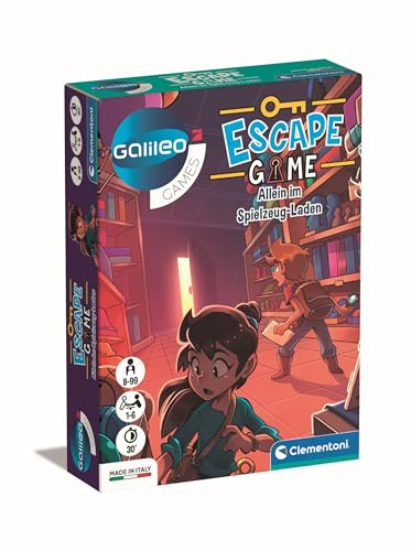 Clementoni Galileo Escape Game - Allein im Spielzeug-Laden - Escape Spiel für Kinder ab 8 Jahren - Gesellschaftsspiel & Familienspiel 59371