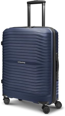 Stratic Check-in Koffer für Damen und Herren | mittelgroßer Trolley 44 x 27 x 66 cm aus hochwertigem, leichtem Polypropylen Material | Erweiterbar & Teleskopgriff| Shine Serie