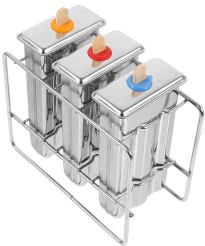 LABRIMP Molde De Acero Inoxidable Para Hacer Paletas Moldes Para Helados Diy Rápido Congelar y Fácil De Desmoldar Para Verano