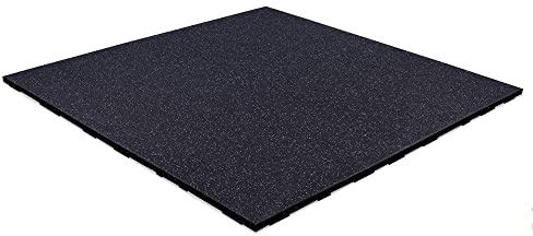 IVOL Fifteen - Baldosa para suelo deportivo (100 x 100 cm, 20 mm, caucho EPDM, color gris oscuro, 100 x 100 cm)