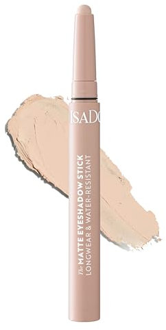 IsaDora The Matte Eyeshadow Stick – Glatter braun Lidschattenstift für makelloses Augen-Make-up, langanhaltend, wischfest, wasserresistent – Veganes Make-up, tierversuchsfrei (60 Bare Beige)