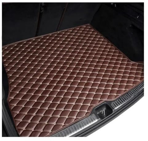 Kofferraumwanne Kofferraummatte Für Benz C-Klasse W205 2017 2023 2022 2021 2020 2019 2018 Leder-Kofferraumwanne Cargo-Matten Hinten Gepäckbodenablage wasserdichte Teppiche(Camel)