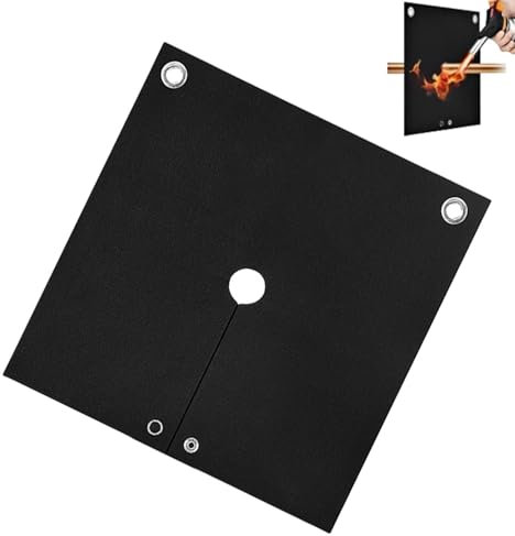 Ignifuge, Couverture de soudage ignifuge | Couverture de protection incendie épaissie de 12 x 12 pouces Feutre de carbone | Bâche ignifuge de protection des tuyaux, couverture d'extinction d'incendie