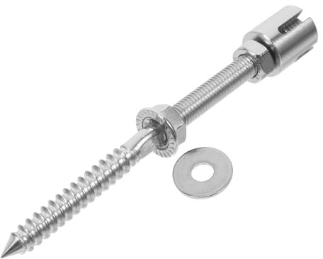 SUPVOX Wire Rope Clamp Chain Trellis Screw Metal Trellis Screw Wire Wall for Climbing Plants Indoor for Vine Silver Stainless Steel