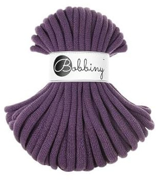Cordoncino di cotone Jumbo – 9 mm – Filo di cotone filato macramè filo di cotone naturale fai da te 30 m – viola
