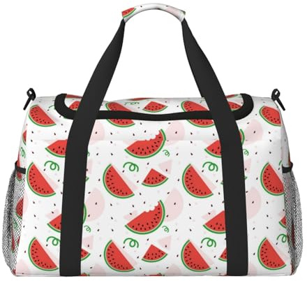 Seesack für Reisen, niedliche Wassermelone Fujiman Weekender Overnight Seesack, Handgepäcktasche, Turnbeutel für Damen und Herren, persönliche Gegenstände, Reisetasche
