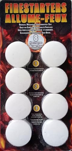 144pcs Wax Firelighters(10g) - Instant Fire Starters, Individually Wrapped Long Lasting for Starting Open Fires, Log Burners, BBQs, Fire Pits & More