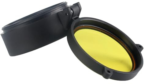 Tapa protectora para mira de rifle, cubierta de lente óptica protectora translúcida de 30-69 mm, cubierta de alcance de rifle, protector ocular para calibre de rifle de airsoft (43 mm)