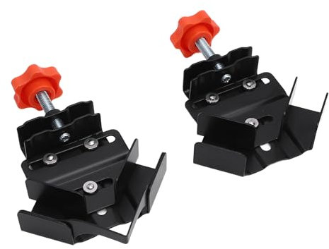 Lot de 2 Serre-joints d'angle Multifonctions à 90 Degrés en Acier Inoxydable, Pinces à Angle Droit Ouvertes et Fermées, Outils de Fixation pour le Travail du Bois, le Soudage et