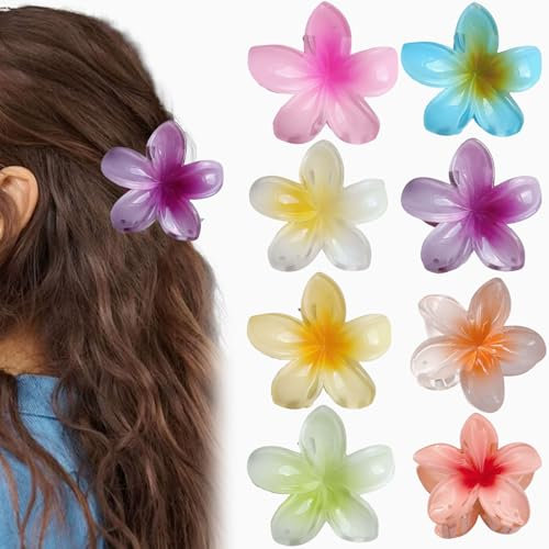GWAWG 8 Pezzi Mollette Fiori Per Capelli, Fermagli In Plastica Antiscivolo Per Capelli Da Medi A Spessi, Perfetti Gli Updos, Le Code Di Cavallo E L'Acconciatura Quotidiana
