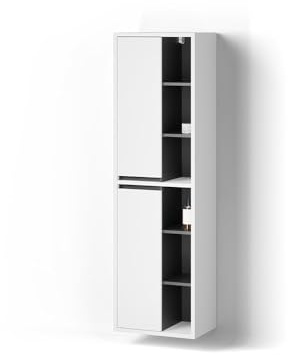 Livinity Badschrank Vomano, Weiß, 50 x 170 cm