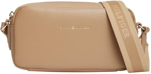 Tommy Hilfiger TH Essential Camera Bag Aw0aw18370, Crossover Mujer, Caqui (Safari Canvas), One Size