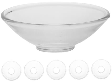 Ipetboom 6pcs Glass Candle Drip Catcher Wax Protector Tray Prevents Furniture Damage Suitable for Meditation Hotel Decor