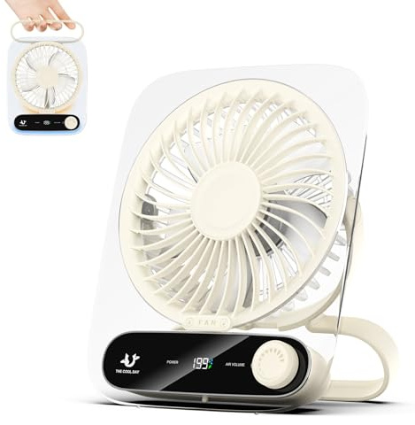 Simpeak Ventilador de Mesa 199 Velocidades Portátil Silencioso Fan 3000 mAh
