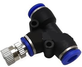 Aspersor automático Boquillas atomizadoras de Baja presión de 6 mm con Cierre Deslizante, Conectores rápidos, humidificación, riego, paisajismo, pulverizador, 1 Unidad(Short 0.3mm)