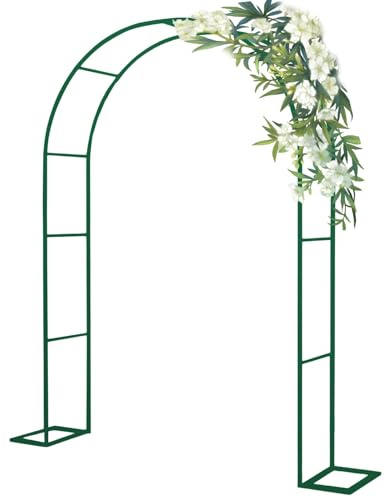 Arche de jardin en acier noir pour extérieur et intérieur, treillis métallique pour plantes grimpantes, 2,2 m x 40 cm, décoration extérieure pour cour et jardin