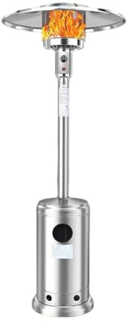 13KW Gas Heizpilz Gasheizstrahler für den Außenbereich,Gas-Propangas-Standheizung, mit Rädern,Umkippsicherung und Abschaltautomatik