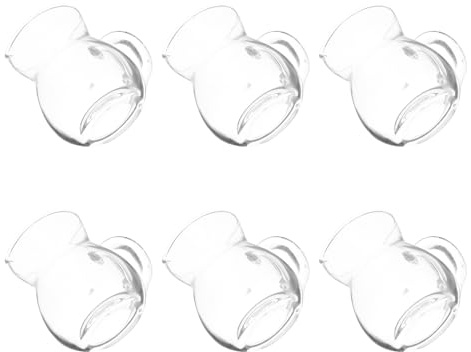 Angoily Lot de 6 Petits Pichets à Lait en Verre 100ml avec Bec Verseur Précis et Poignée, Distributeurs Portables pour Café, Thé et Usage Domestique