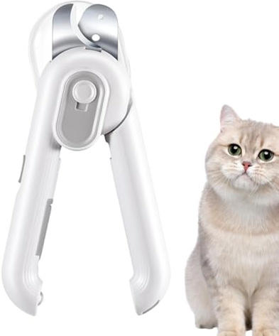 Tagliaunghie Per Artigli Di Gatto - Attrezzo Tagliaunghie con Luce LED | Trinciaunghie per Zampe - Cura Domestica Bagno Viaggio Toelettatura Quotidiana