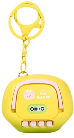 Voice Recorder Keychain, Cartoon Audio Recorder, 6x4.6cm, Hidden Spy Device, Portable Dictation Tool, Secret Listening Gadget, For Meeting Lecture College