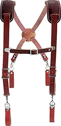 Occidental Leather Work Suspenders - Bridle Leather - Fully Adjustable - Made in USA
