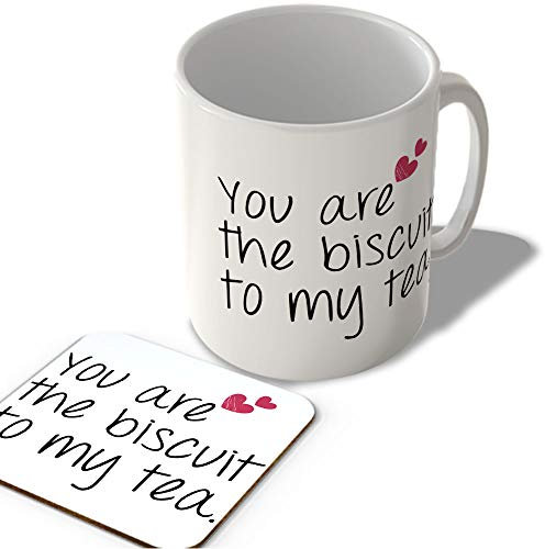 McMug - You are The Biscuit to My Tea - Mug and Coaster Set, Ceramic, 11fl.oz.