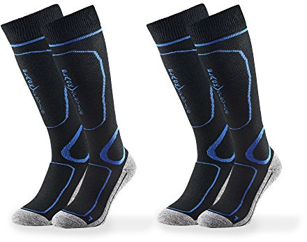 Black Crevice Skisocken 2 Paar, schwarz/blau, 39-42
