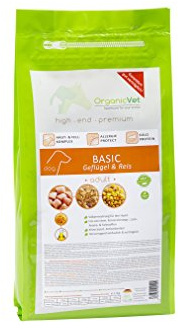 OrganicVet Hund Trockenfutter Basic 1.5kg