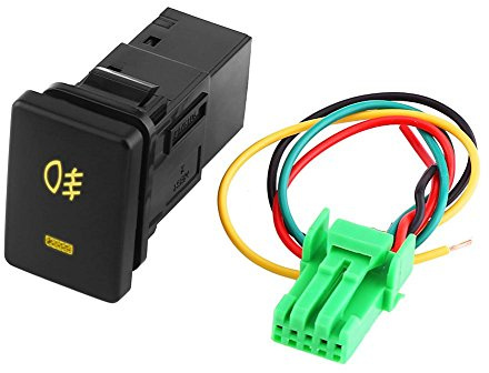 Keenso Auto Nebelscheinwerfer Schalter, DC 12V 4 Draht EIN/Aus Kippschalter Nebelscheinwerfer Schalter Ersatz für Ralink Reiz BRINGLE