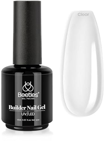 Beetles Gel Polish Beetles Builder Gel 8 in 1 Nail Builder Strengthener Gel Clear Color Hard Gel Builder Extension Nail Gel for Holiday Nail Art Design for Girls