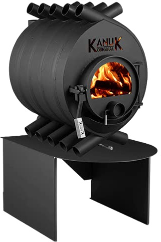 Warmluftofen Kanuk® Original 15 kW - Werkstattofen - Schwedenofen - Zulassung für Deutschland, Österreich und Schweiz - BimSchV (ohne Seitenverkleidung, Untergestell Box)