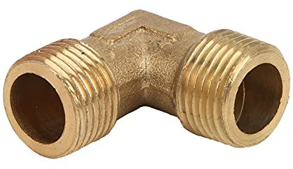 Raccord Coudé pour Compresseur D'air, Coude Laiton tuyau à angle droit, joint de tuyau à angle droit raccord de clapet anti-retour de pompe en laiton coude raccords de compresseur d'air Male 90° G3/8