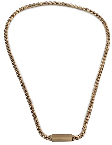 Lacoste Gliederhalskette für Herren Kollektion L'ESSENTIEL Verziert mit petit piqué Muster verfügbar aus Gold oder Silber