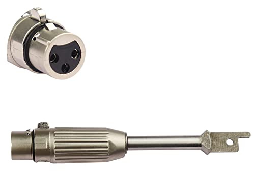 EBIEFLY 1 x 3 XLR kontaktsåg adapter fram och återgående sågar maskiner tillbehör tre pluggar gränssnitt rostfritt stål