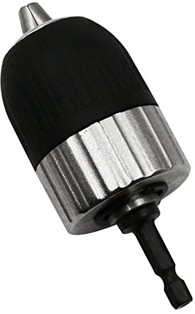 2-13mm Drill Chuck Adapter, Professional Keyless Quick Change Converter with 3/8-24UNF Hex Shank for Electric Hand Drill and Percussion Drilling