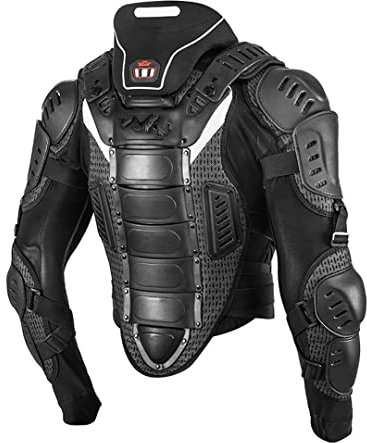 Motorrad Bionic Armor Erwachsene Schutzausrüstung Reitpanzer Protektor Snowboard Motocross Brustrücken mit Nackenschutz M