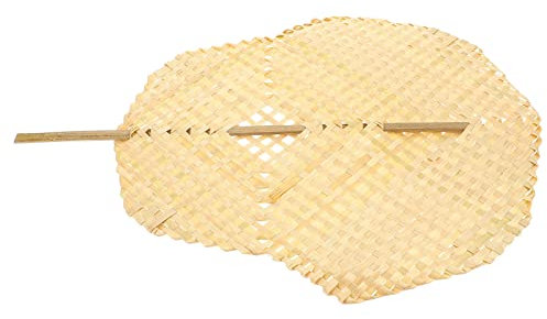 PRETYZOOM Abanico De Bambú Abanicos Plegables De Bambú Abanico Tradicional Abanico Tejido De Bambú Abanicos De Rafia Abanico De Palma Ventilador De Ratán Niño Natural Abanico De Baile