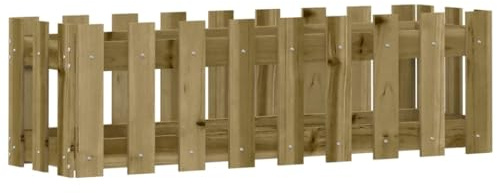 vidaXL Fioriera da Giardino Recinzione 100x30x30 cm in Pino Impregnato