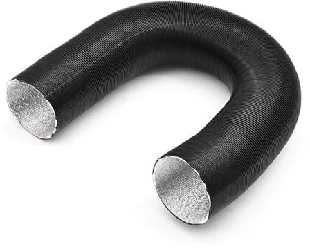 MAMA'S PEARL 25/42/60/75mm Auto Luft Heizung Kanal Kanalisierung Rohr Schlauch Linie Schwarz Fit for Diesel standheizung Lufteinlass Rohr Luft Auspuff Rohr(75mm Length 100cm)