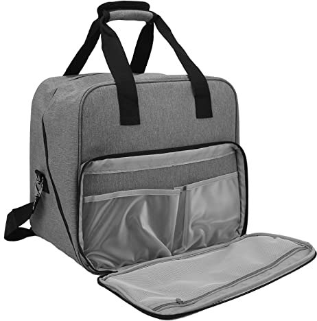 XHTLLO Nähmaschinen Tragetasche, Universelle Nähmaschinentasche mit Großer Kapazität, Mehrere Taschen, Nähmaschinen Aufbewahrungstasche, Nähmaschinen Zubehör(Grau)