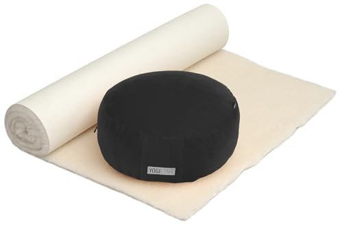 Yoga-Set Comfort Edition - Meditation Natur 75 X 180 cm Schwarz