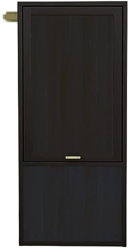 Klapptisch, Wandmontierter, Umwandelbarer Schreibtisch, Klapptisch, Ausklappbarer Schwimmender Bartisch, Platzsparender Esstisch, Couchtisch, Computer-Schreibtisch, Laptop-Schreibtisch (Schwarz, 120