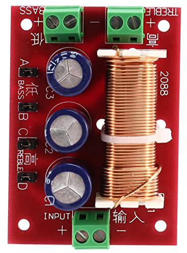 Priyyiu YLY-2088 Diviseur de FréQuence Audio 400W Filtres CroiséS RéGlables à 2 Voies Diviseur de FréQuence de Graves Aigus Pleine Gamme