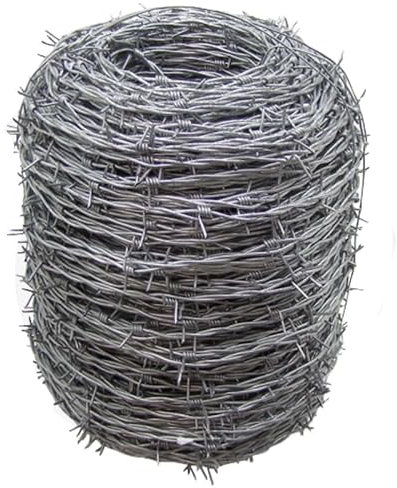 Alambre de espino de acero 200 Metros. Galvanizado Ø 2,5 mm