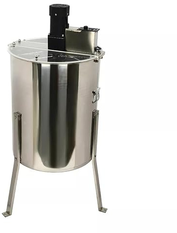 Honey Extractor 140W Electrical Honey Extractor Manual Bee Extractor with Crank, Acrylic Transparent Barrel Beehives Honeycomb Spinner Machine for Hobbyist Bee Keeper, Honeycomb Drum Spinner with Lid