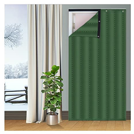 Rideau de porte isolant coupe-vent pour chambre à coucher, terrasse, panneau en polyuréthane imperméable avec doublure en coton, caractéristiques d'isolation acoustique et thermique